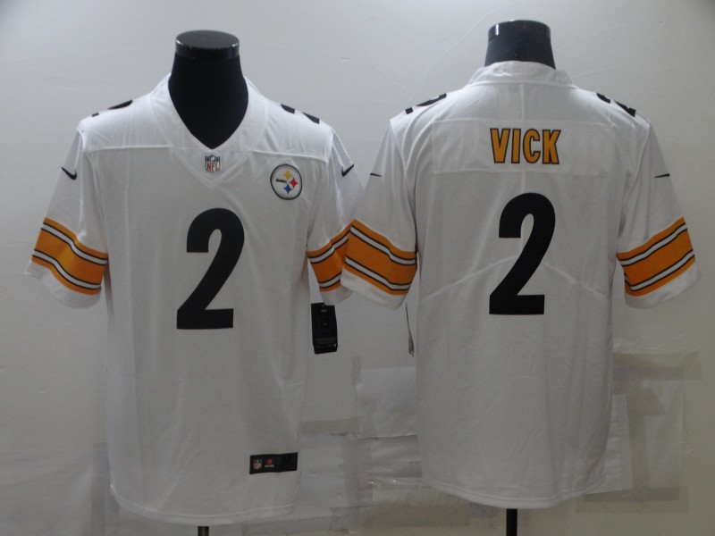 Men's Pittsburgh Steelers Michael Vick #2 White Jersey